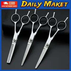 Pet Grooming Scissors Stainless Gunting Potong Bulu Anjing Kucing Lurus Lengkung