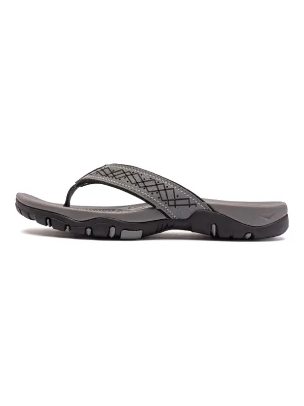 HOBIBEAR Men's sandals, breathable shoes, summer thick soled casual flip flops, beach sandals 8