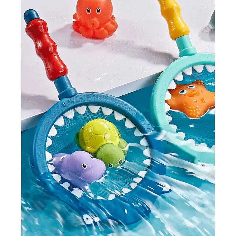 Mainan Mandi Anak Bayi laki laki perempuan Bath toy Fishing Shark mainan binatang laut ikan hiu kura kura Mainan Edukasi Balita
