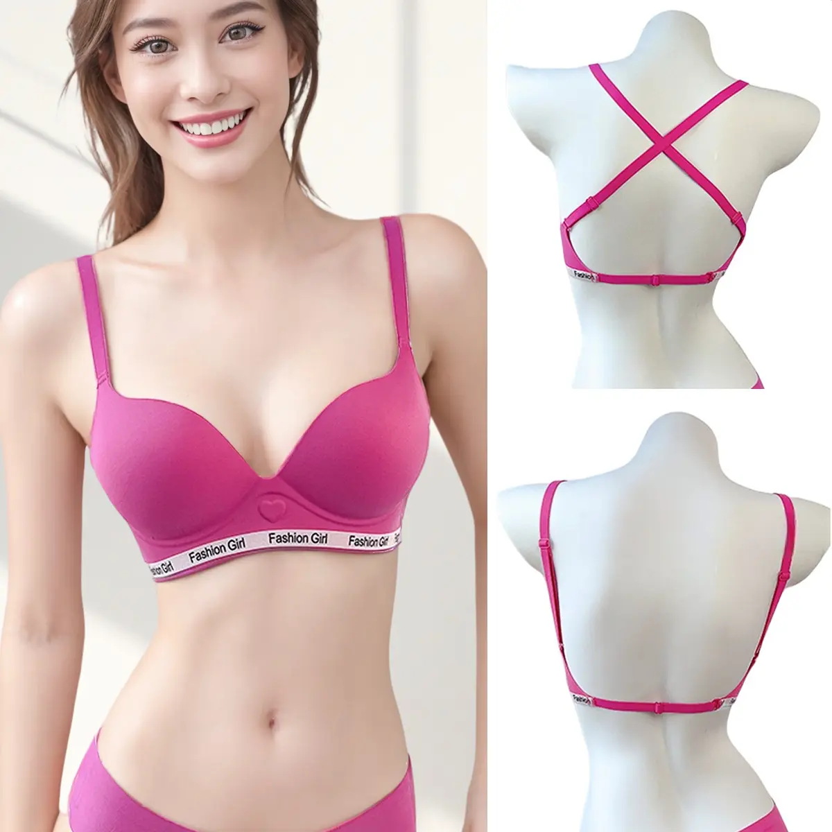 High Quality Original Seamless Push up Half Cup Bra Women's Small Chest Push up Big without Steel Ring Fashion Beauty Back Bra