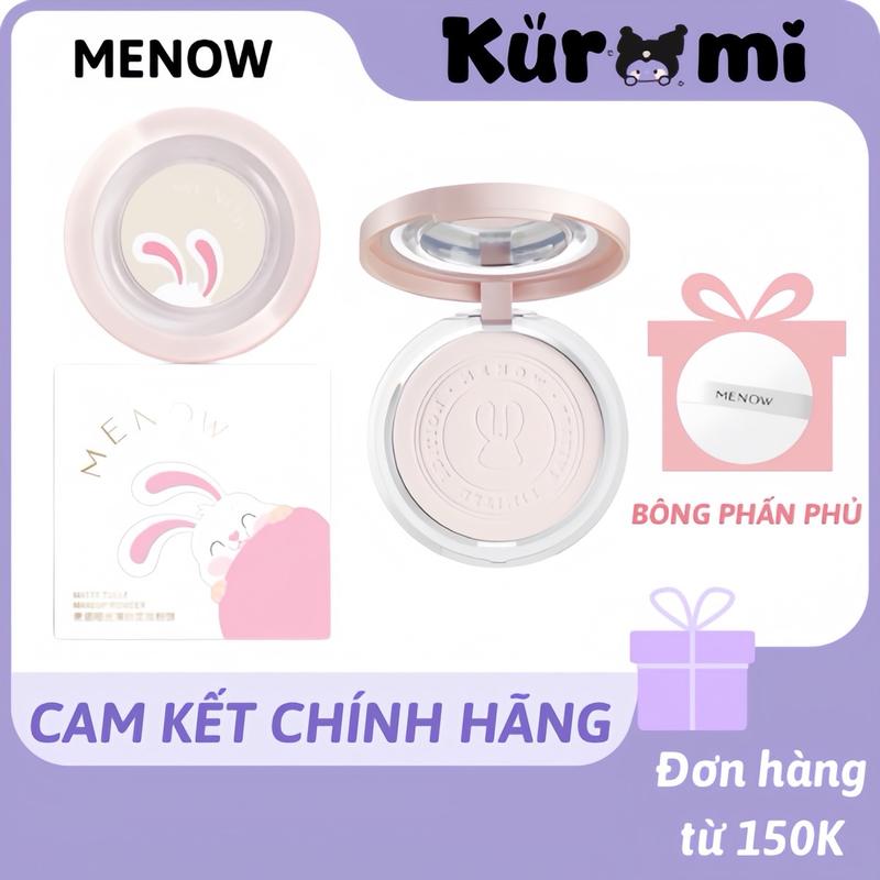 [PHẤN PHỦ MENOW SẴN] Phấn Phủ nén kiềm dầu, chống nước, che phủ hoàn hảo MENOW Rabit Compact Powder 8.5g Cosmetic Trang Điểm Mỹ Phẩm