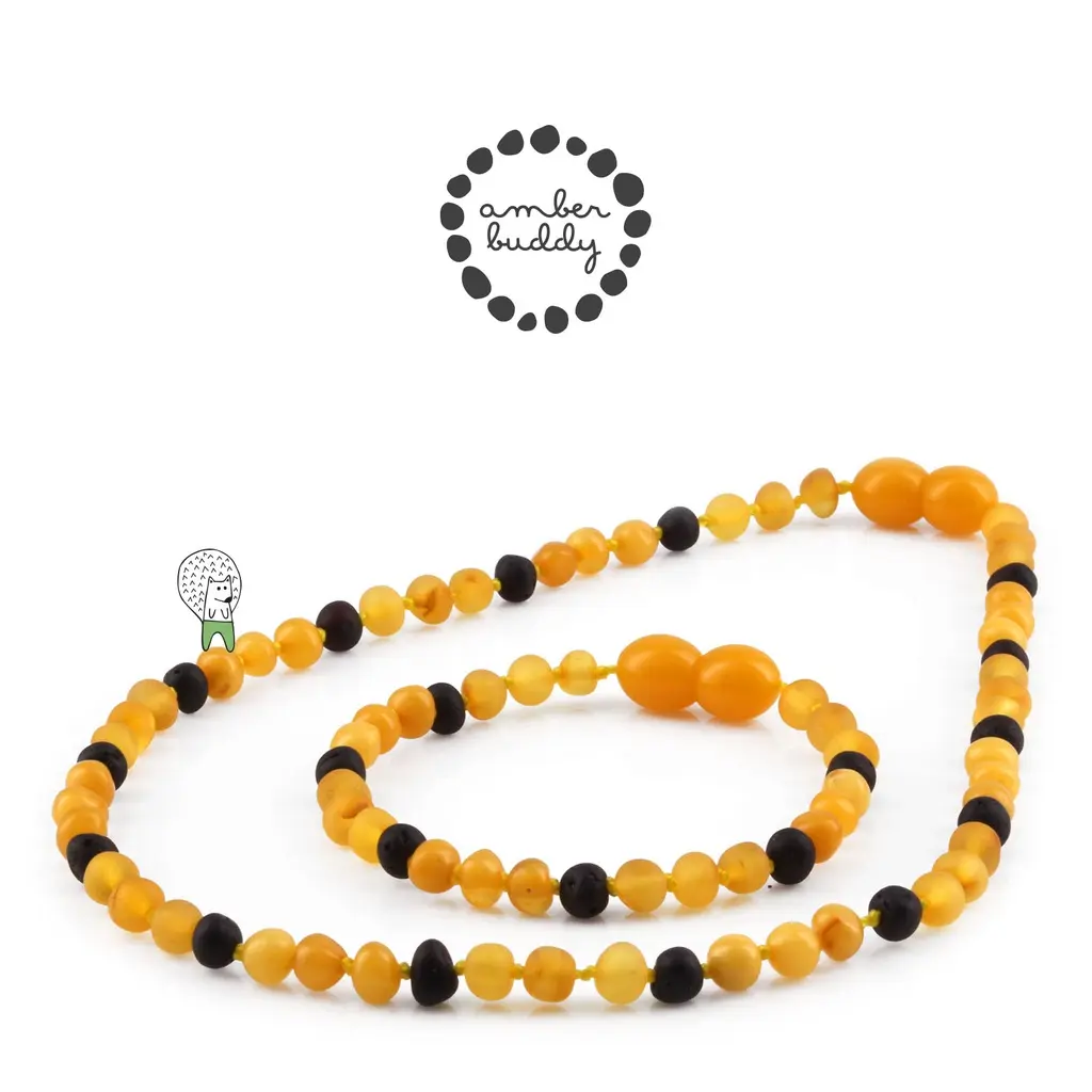 Amber Buddy | XLE26 Kalung dan Gelang Amber Bayi 32cm & 14cm. Edisi Terbatas