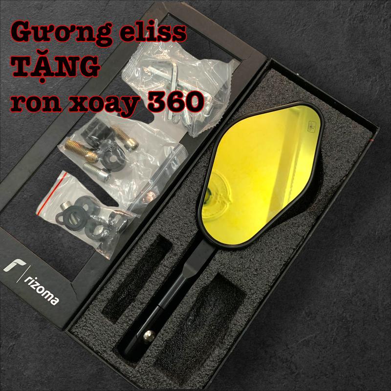 Kính Rizoma Elisse Cao Cấp TẶNG Ron Xoay 360 Độ gương xe máy Phụ Tùng Phụ Kiện