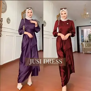ADEEVA - NEW JUSI DRESS BRIDESMAIDS, (SETTING DI DEPAN) Polos Satin Velvet Kondangan Pesta Lamaran Mewah Murah Terbaruu Bisa Cod