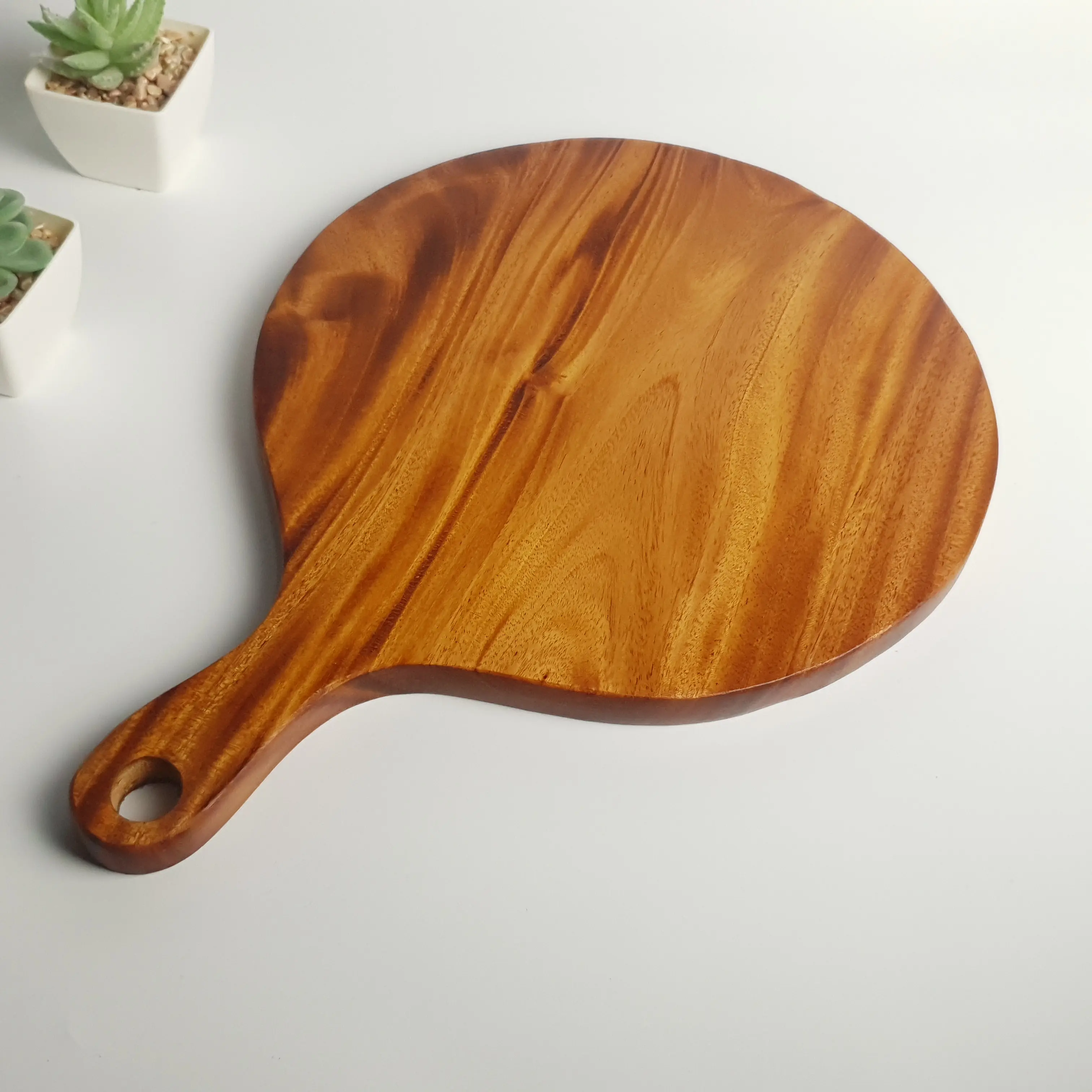 Talenan Kayu Mahoni Bulat Pizza Cutting Board TLM01