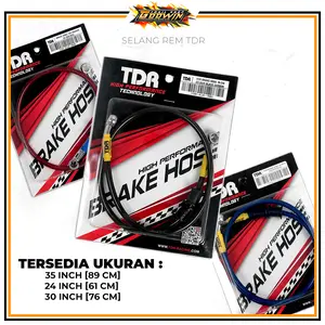 Selang Kabel Rem TDR Motor Depan Belakang Ukuran 45cm 61cm 76cm 89cm 100cm KLX 150 BIGFOOT DTRACKER CRF 150L Universal Motorcycle Trail