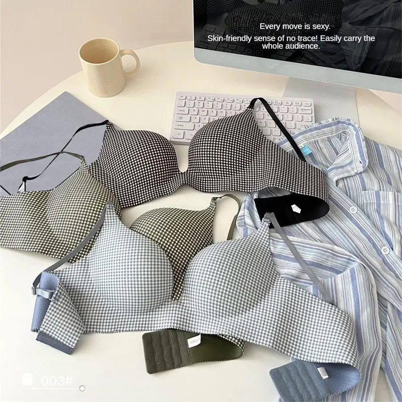 Áo Ngực Liền Mạch, Dành Cho Phụ Nữ, Mềm Mại, Kiểu Lưới Cúp Ngực 1 / 2, Áo Ngực Nâng Ngực, Áo Ngực, Thoải Mái, Vô Hình, Không Dây, Đồ Lót Đơn Giản 2