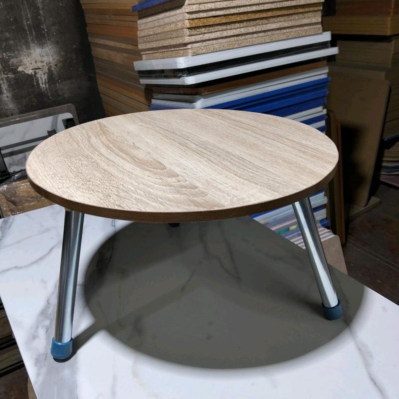 Bàn tròn vân gỗ mini R 40cm×C25cm(rẻ vô địch) 2