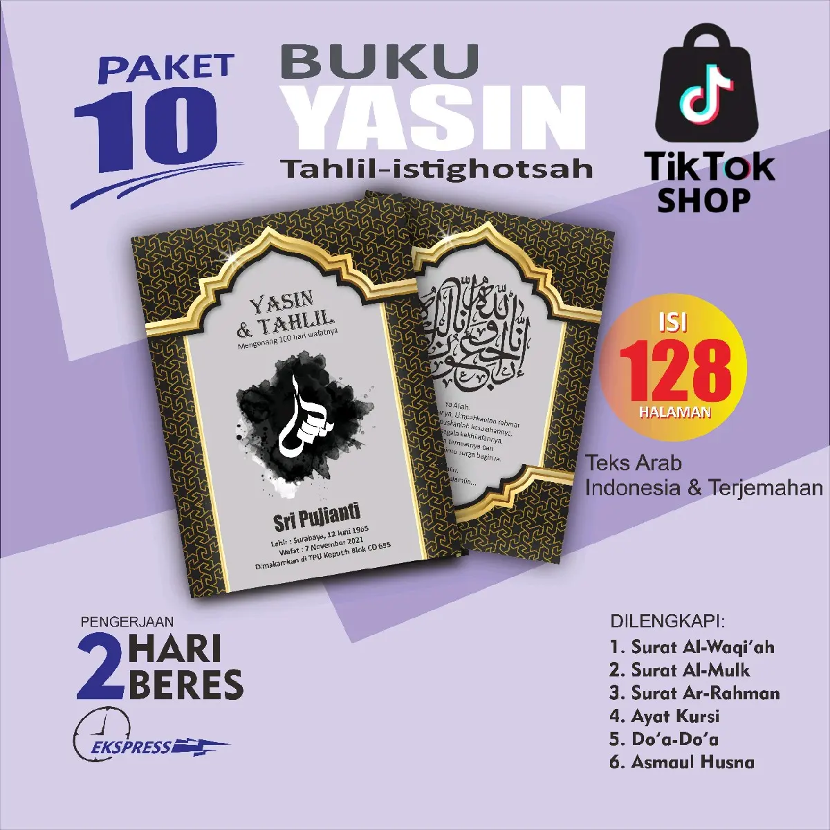 [ paket 10 pcs ] buku yasin dan tahlil murah 128 halaman