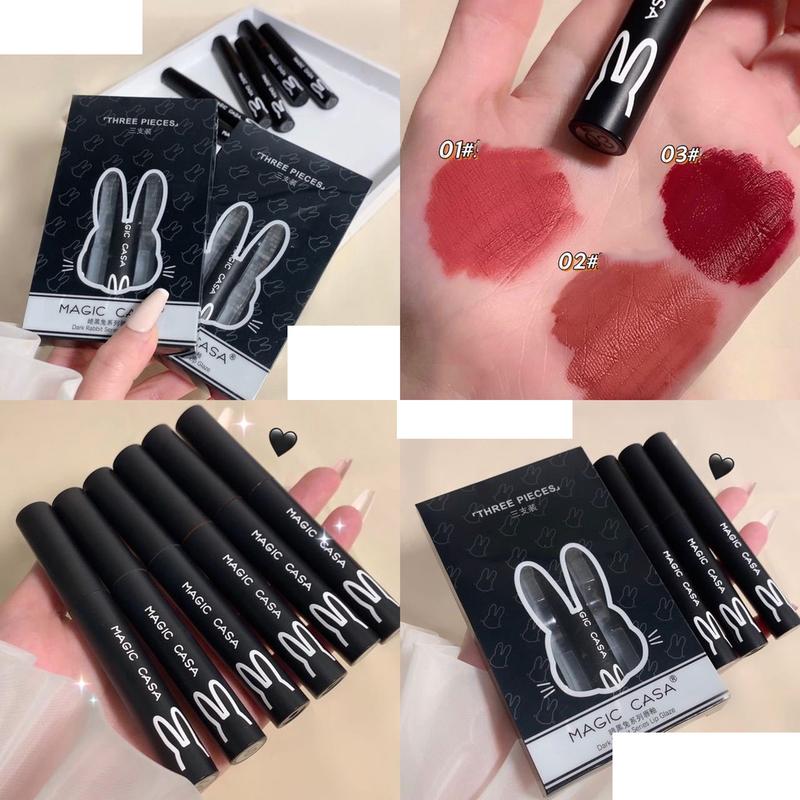 Product Introduction of Set 3 Son Kem Lì Thiết Kế Hình Thỏ Độc Đáo Muzini SM11 19