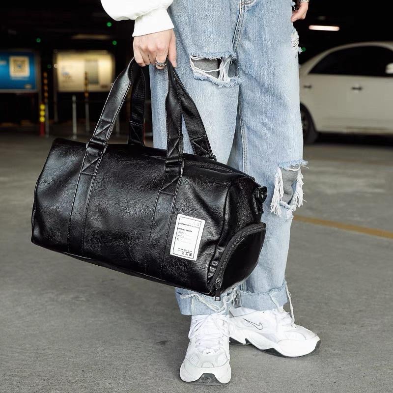 túi du lịch , túi trống thể thao da cao cấp có ngăn để giày riêng biệt Bag