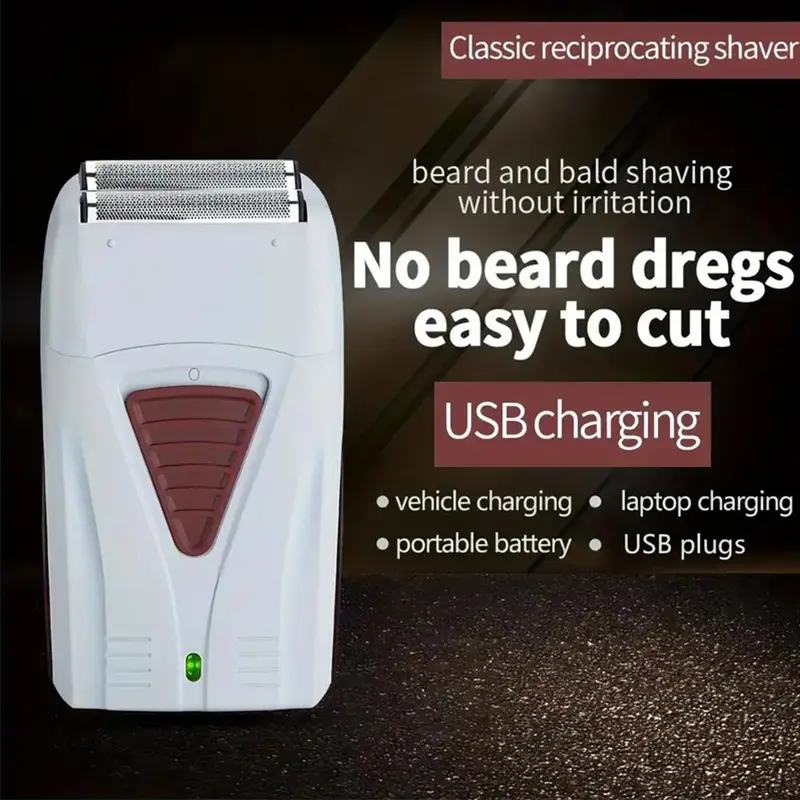 Shaver Rechargeable USB Charging Beard Trimmers For Men, Cordless Electric Hair Shaver 3
