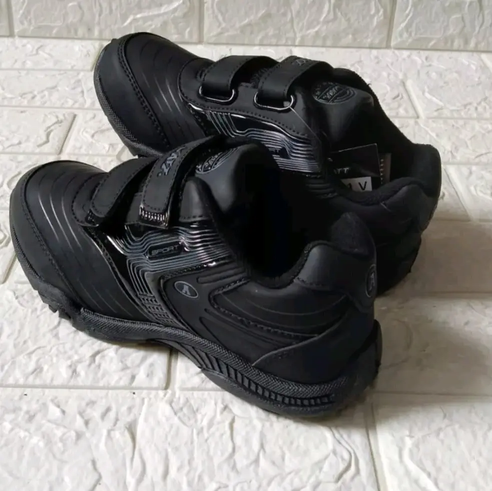 SEPATU SEKOLAH ANAK HITAM POLOS SEPATU ANAK SEKOLAH TK/SD SEPATU ANAK BERKUALITAS Hitam