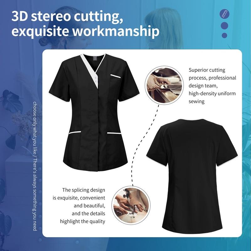 Áo Đồng Phục Phòng Khám Áo Đồng Phục Bác Sĩ Và Y Tá Thời Trang, Unisex, Co Giãn, Chống Nhăn, Thoáng Khí, Bán Chạy, Chỉ Trên Cùng 5