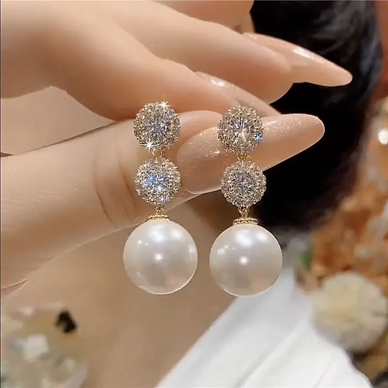 Bông Tai Chuột Lang Chì Ngọc Trai Zircon Lớn, Siêu Sáng Bóng, Cao Cấp, Giá Cả Phải Chăng, Phong Cách Cổ Điển, Thích Hợp Cho Năm 2023, Bông Tai Bán Chạy Tại Cửa Hàng