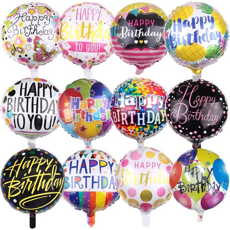 50 count Happy Birthday Party Aluminum Foil Balloons 18" Foil Mylar ...