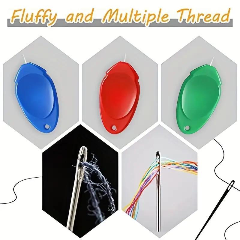 Random Color Needle Threader, 5 Counts Needle Threading Tool for Hand Sewing, Needle Work, Household Items Cross Stitch, Sweets Gifts for Men 4