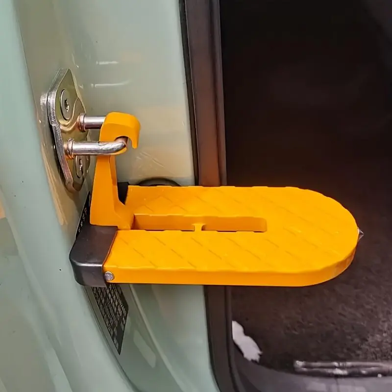 Car Door Step, Compact Safety Ladder with Hammer, 1 Count Roof Cleaning Door Latch Hook, Anti-slip Surface, and Durable Construction for Easy Climbing