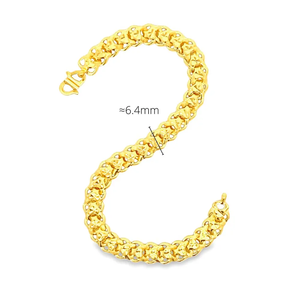 Top Cash Jewellery 916 Gold Single Layered Vitara Bracelet