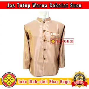 Jas Tutup Khas Bugis Makassar Warna Cokelat Susu Ready Semua Size Siap Order