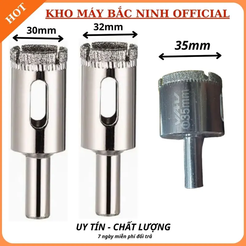 Mũi khoét kính Vau 8mm - 60mm, mũi khoan đá và gạch gốm sứ hợp kim cao cấp chính hãng. 4