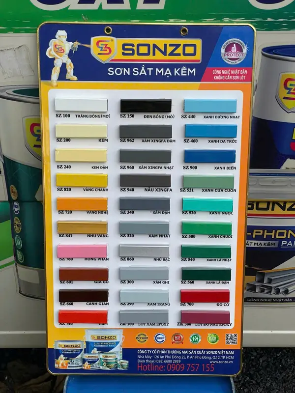 Sơn SONZO Acrylic 2k_Màu Giả Gỗ 1KG_Sơn phủ Sắt, Kẽm, Inox...độ bền lên đến 10 năm 3