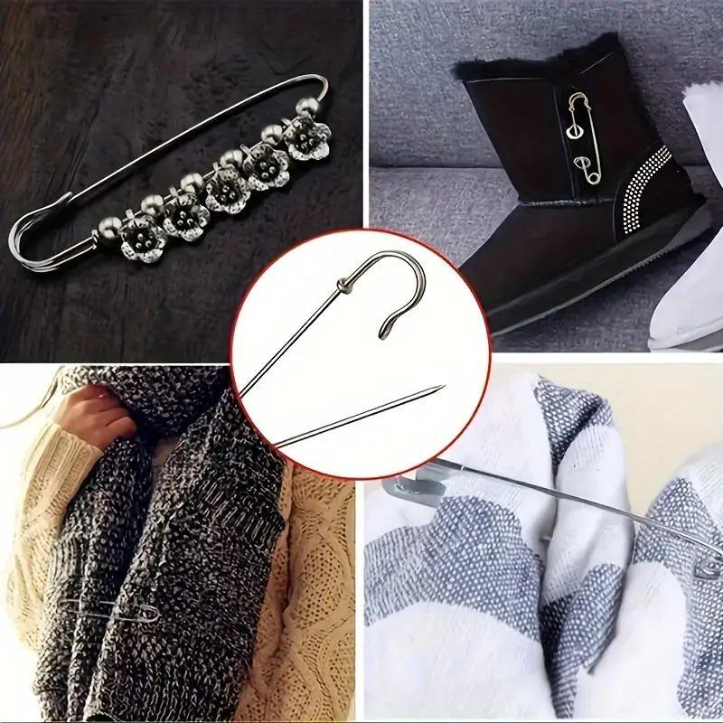 Stainless Steel Safety Pin, 10pcs/set Durable Safety Pin, Sewing Accessories for Blanket, Skirt, Bag, Canvas, Home Decor, DIY Craft 6
