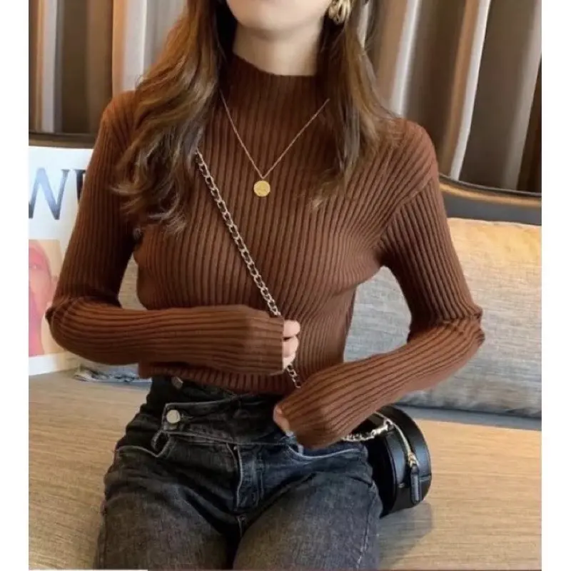 Inner Turtleneck Rajut Wanita Bodyfit Premium Polos Atasan Wanita Nyaman Panjang