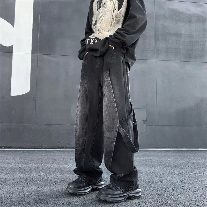 QUẦN JEAN UNISEX PHỐI ĐỘC ĐÁO MÀU SMOKE PHONG CÁCH ĐƯỜNG PHỐ