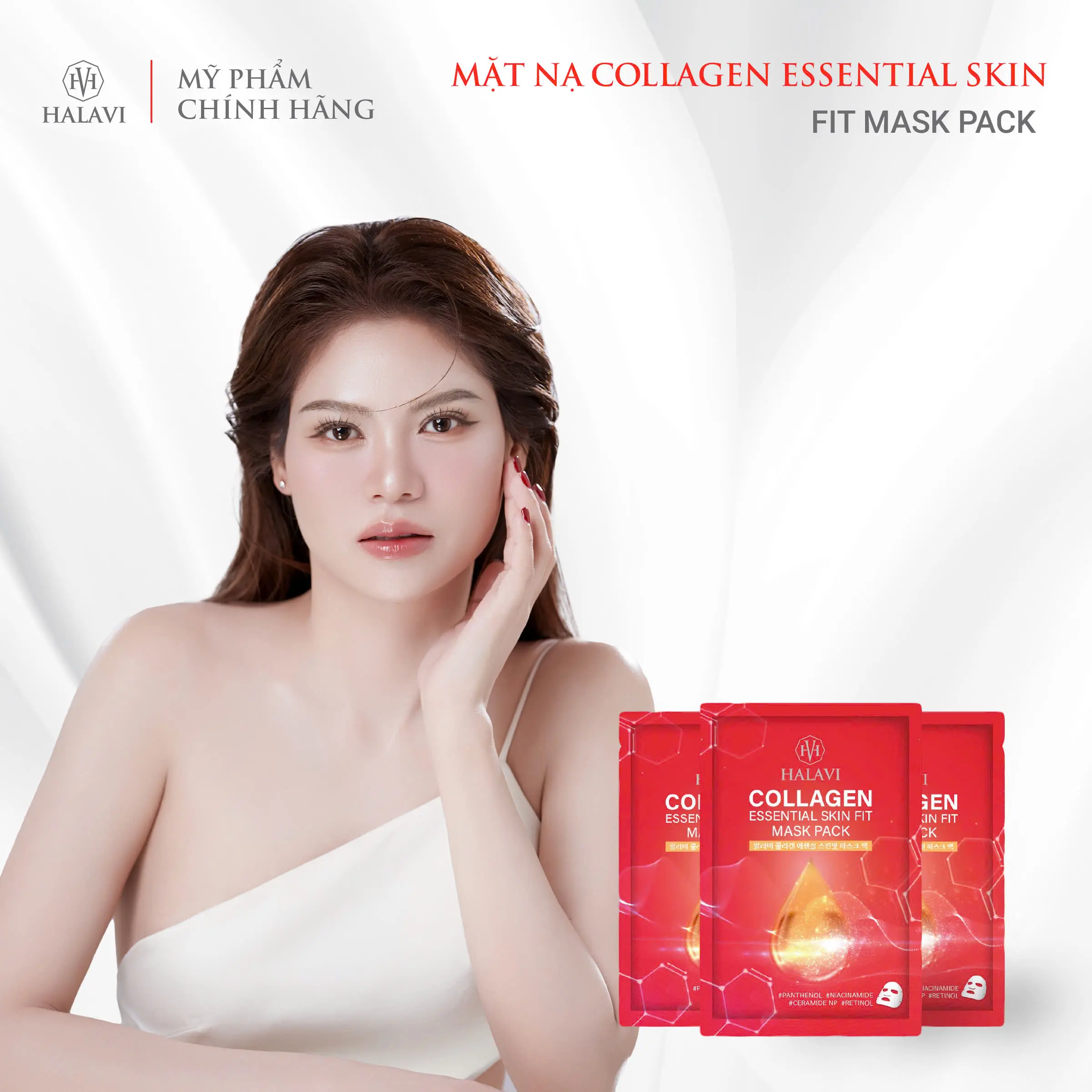 MẶT NẠ COLLAGEN ESSENTIAL SKIN FIT MASK PACK (1 hộp 5 miếng) - TikTok ...