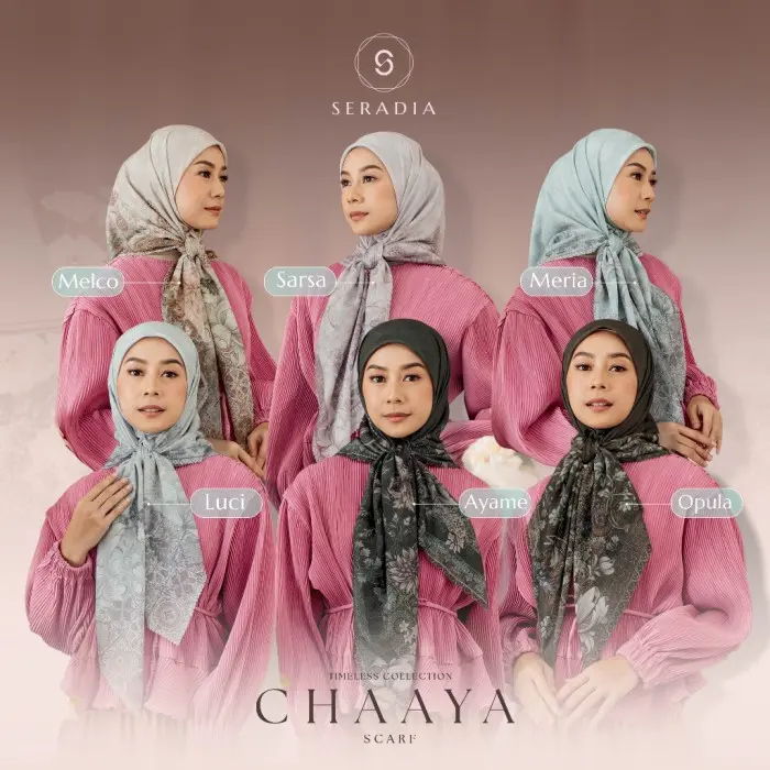 Seradia Hijab Segi Empat Chaaya Lembut Soft