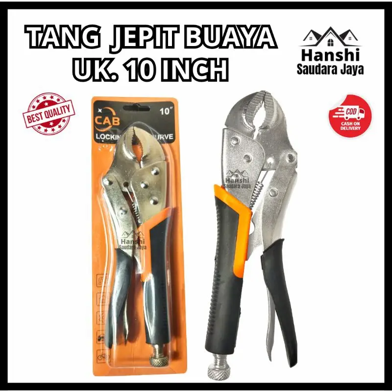 CAB Tang Jepit Buaya bengkok 10 Inch / Locking plier curve / Vise Grip original 2