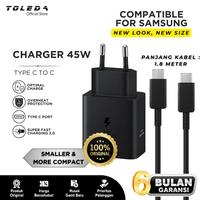 Gambar Charger Compatible For Samsung Fast Charging 2.0 New Model 45w Type C to Type C - Hitam dari Toleda Indonesia Kota Tangerang 1 Tokopedia
