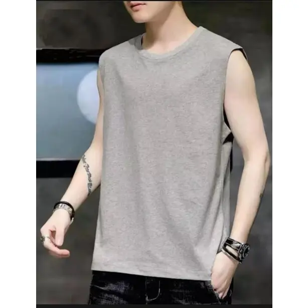 SINGLET PRIA POLOS/BAJU OBLONG PRIA POLOS/SINGLET SANTAI KEREN/BAJU PRIA TANPA LENGAN Kaos Keren 2