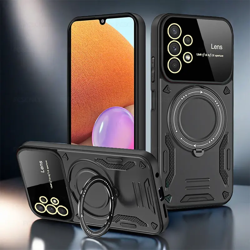 Shockproof Case For Samsung A23 A32 A33 A52 A52s A53 Casing With Stand Camera Protection Lens Hard Phone Back Cover Armor New Design Galaxy 5G