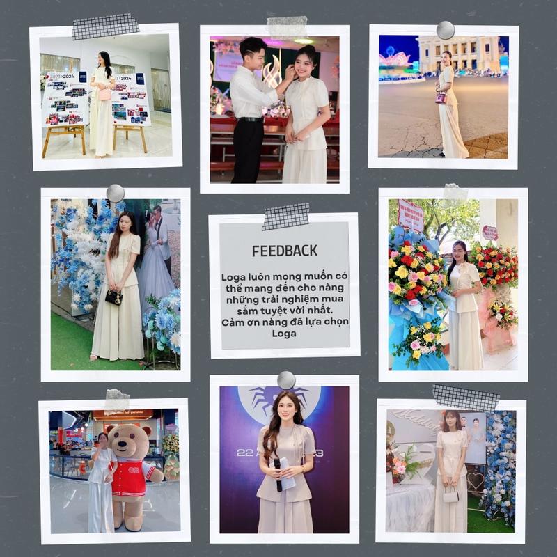 Product Introduction of Set áo peplum  và quần ống rộng xếp ly, set áo quần công sở thanh lịch Logastore _L161 4