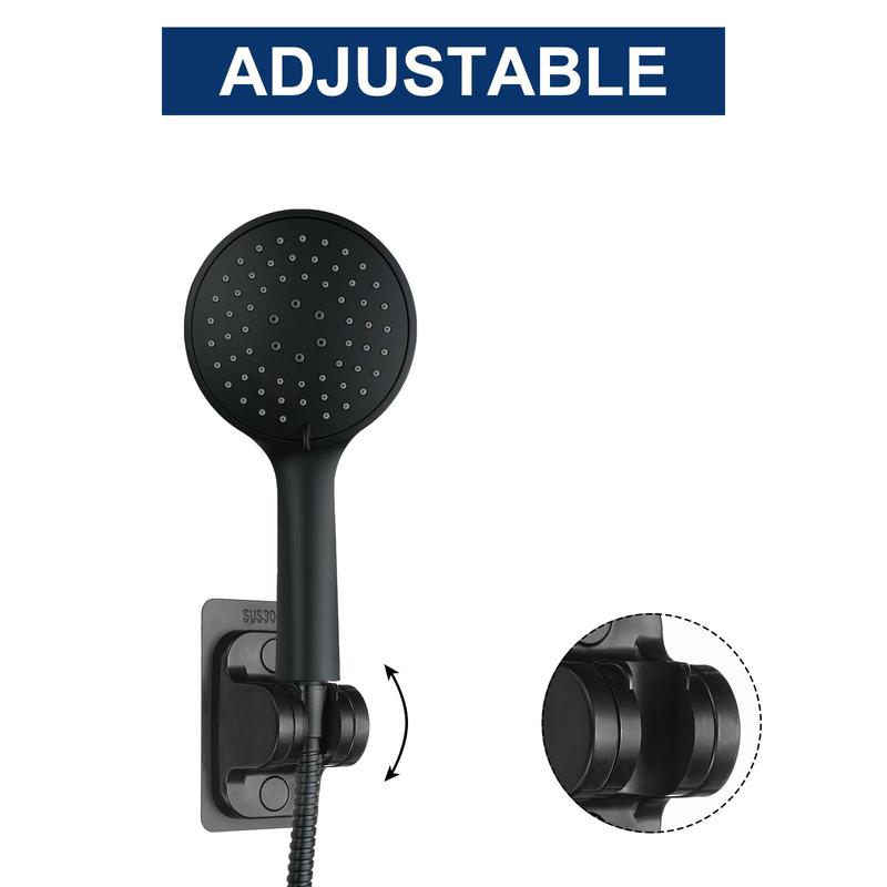 Shower Head Holder, Adjustable Shower Wand Holder, Wall Mounted Shower Handle Holder, Bathroom Accessories 2