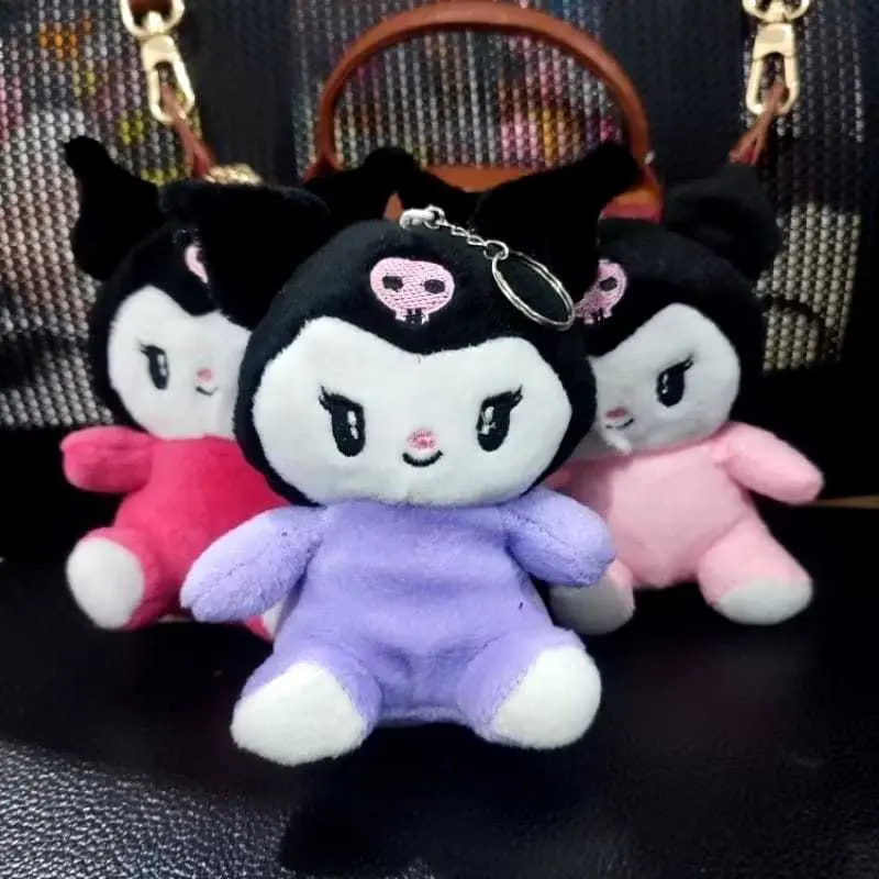 Boneka Gantungan Kunci Sanrio Kuromi bahan plush kado ulang tahun 2