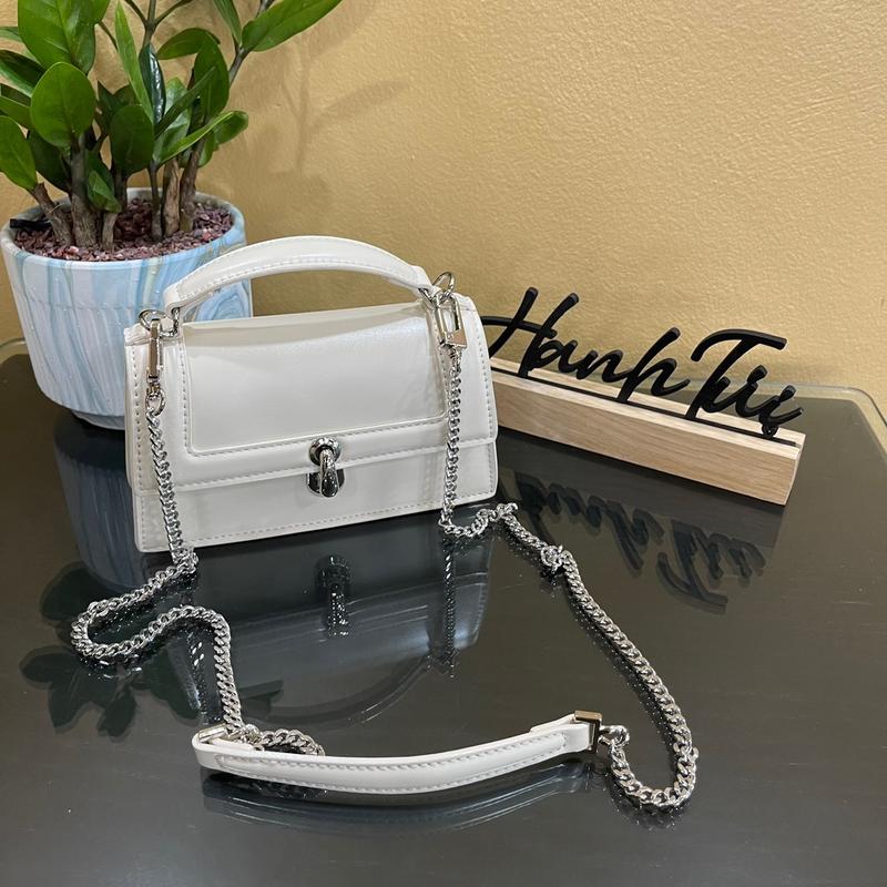 Túi xách nữ có quai khoá móc size 18cm chất liệu cao cấp - Bag Nữ Da Nhung 2