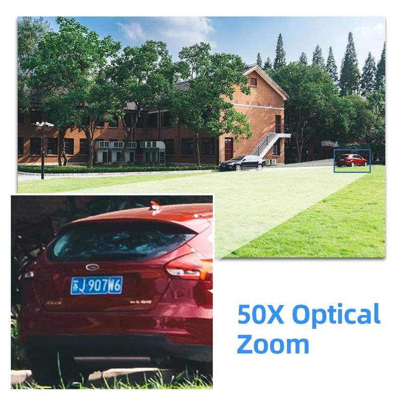 Product Introduction of Dual Lens Dual Screen 50x 30X Zoom 6MP Wifi PTZ IP Camera Outdoor Human Detection Wireless CCTV Security Surveillance Camera 2K 14