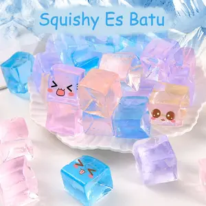 Squishy Es Batu - Blok es Transparan - Fidget Toys - Squisi Bentuk Ice - Mainan Anak