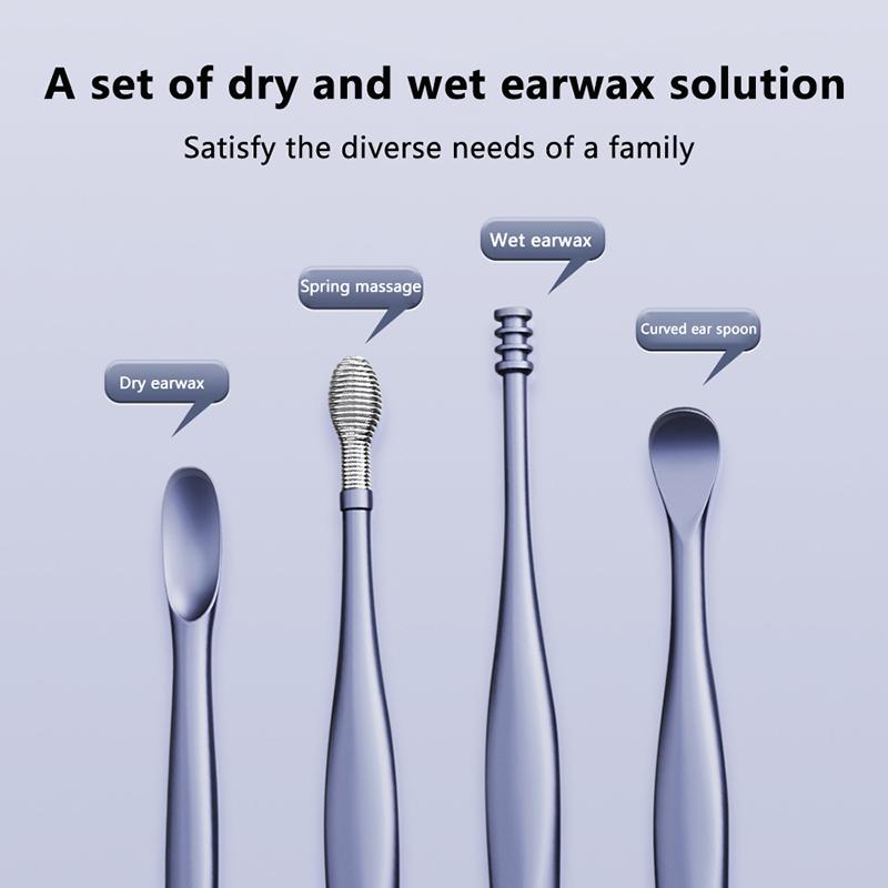 Product Introduction of 6pcs/Set Ear Cleaning Kit Ear Picking Tool Set Pocket Ear Wax Remover Cleaner Spoon Protector Ear Pick Organizer Case 19