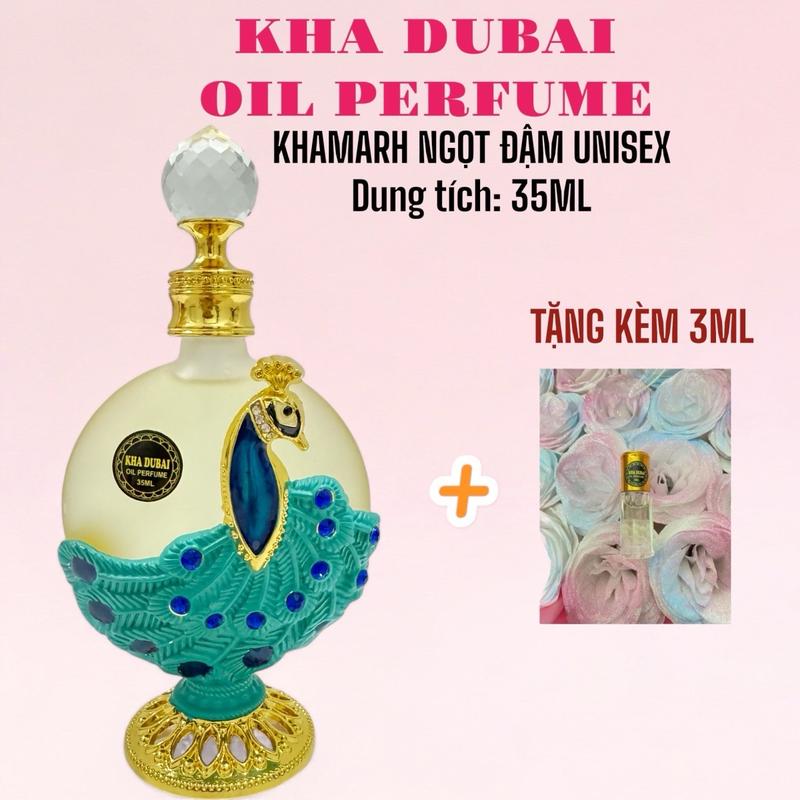   KÈM 3ML  Tinh dầu nước hoa Kha Dubai oil perfume 35ML hương KHAMARH ngọt đậm Unisex 