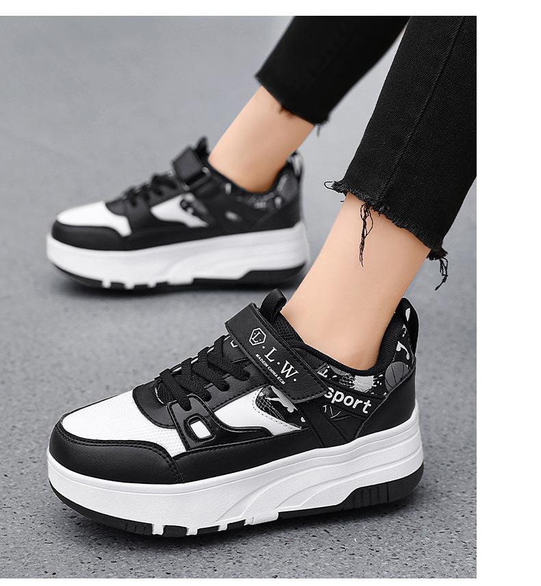 Product Introduction of In Stock Children's Heelys Shoes Roller Skates New Style Heelys Shoes Boys Invisible Student Roller Shoes Adults Walkable Slidable Casual Shoes Breathable Mesh Girls 17