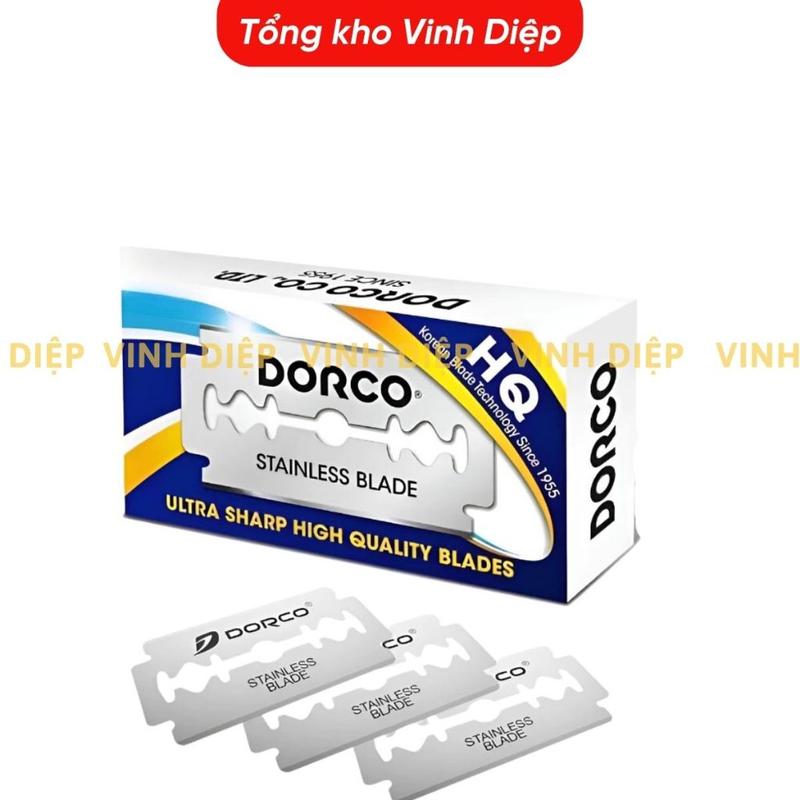 Dorco Dao Nam Hộp Nhỏ 10 Chiếc Lưỡi Sắc Không Gỉ Ultra Sharp High Quality Blades Chất Liệu Thép Không Gỉ An Toàn Cho Mọi Loại Da Tiện Lợi Khi Mang Theo - Cạo Râu