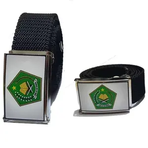 Sabuk Gesper Ikat Pinggang Anak Sekolah MI SD Perempaun Laki-laki Panjang Warna Hitam Polos