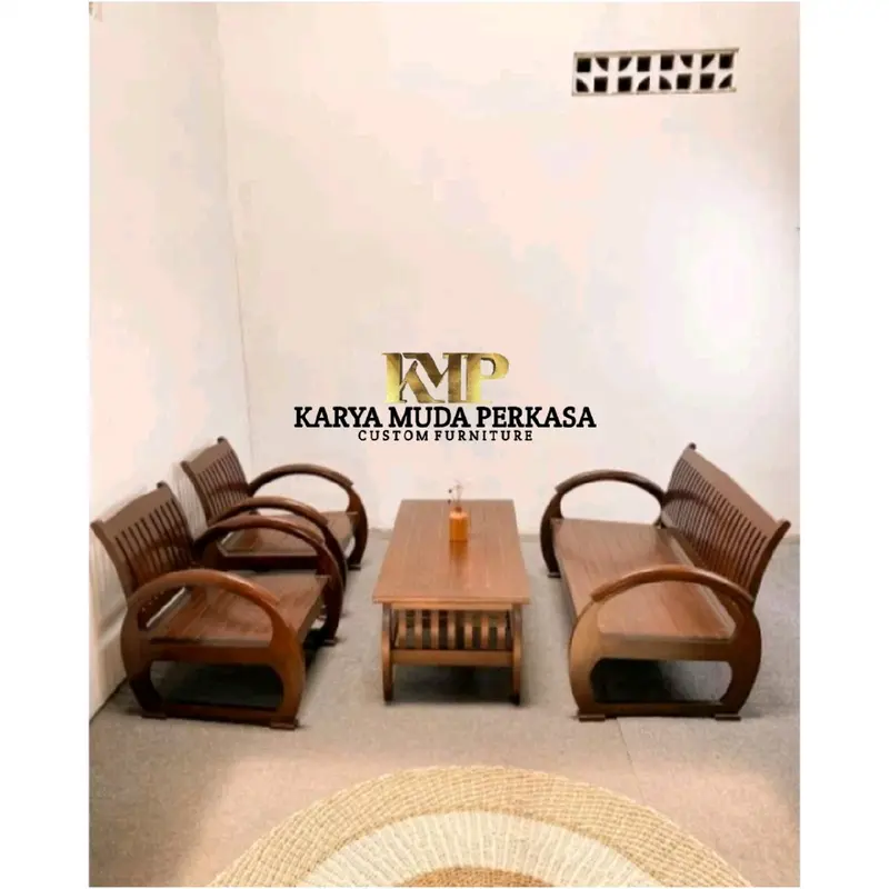 Meja tamu minimalis kayu jati kursi tamu modern Furniture 4