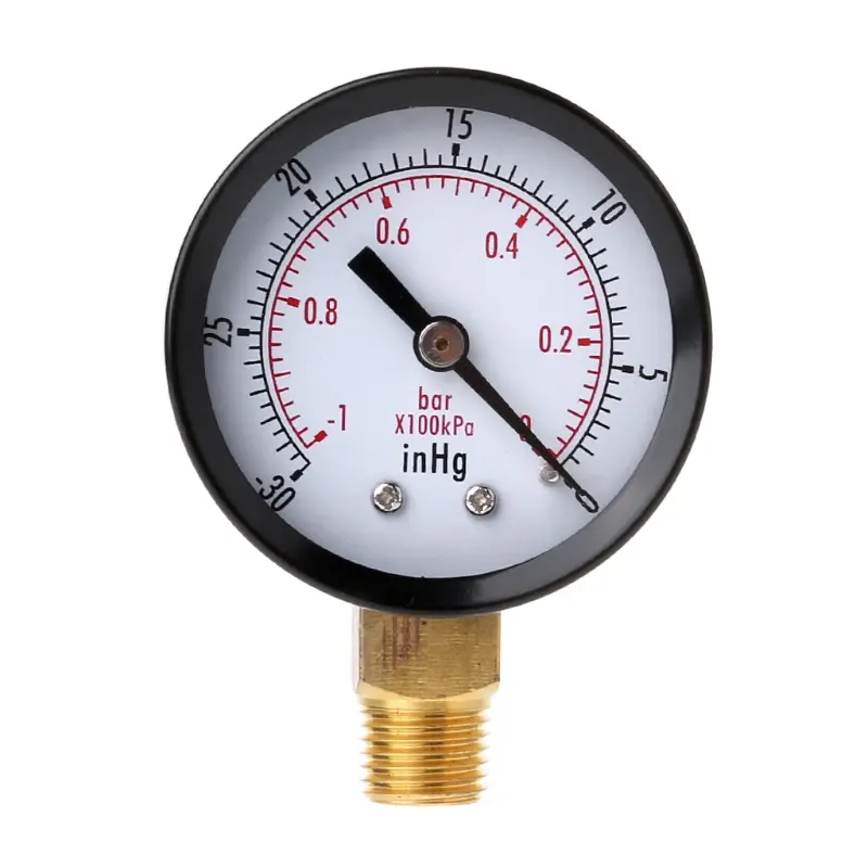 Áp Kế Chân Không Cầm Tay, Đồng Hồ Đo Áp Suất 0-30psi 0-2bar, Hiệu Suất Ổn Định Mini, Đồng Hồ Đo Mặt Số Quy Mô Kép, Màn Hình Kỹ Thuật Số 0