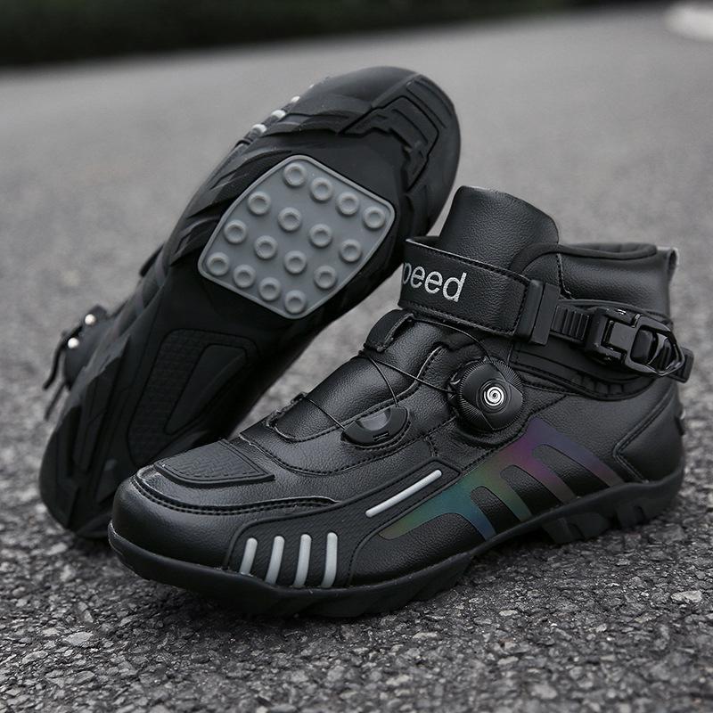 Cross-Country Four Seasons Factory Riding Boots Motorcycle Shoes Motorcycle Cross-Border Outdoor Traveling by Motorcycle Direct Supply Racing Boots Equipment Footwear Boy Walking Shoes Closed Comfort 2