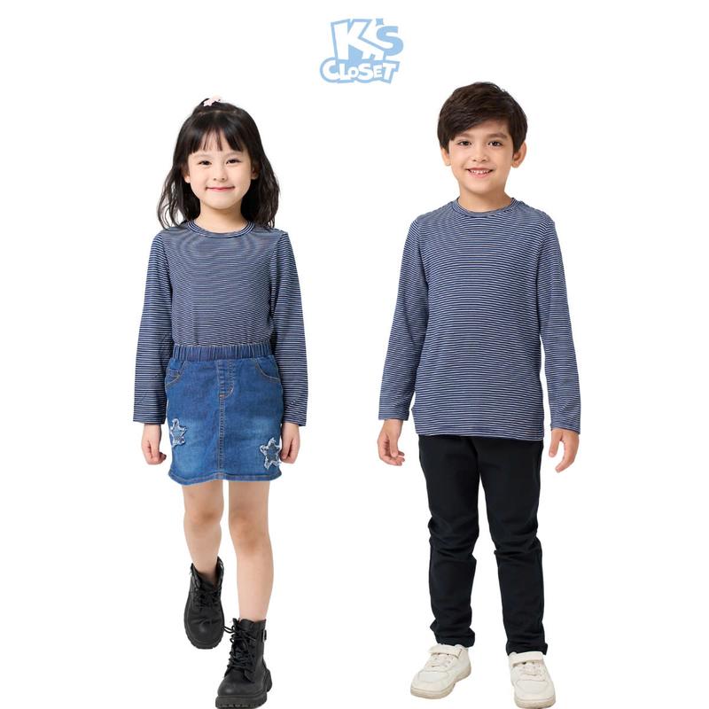 K's Closet - Áo Phông Dài Tay Chất Liệu Vải Cotton Cho Bé Trai Và Bé Gái (2-14 tuổi) từ 10kg-55kg E026FOF 2